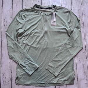 Adidas Aeroready Green Half Zip Long Sleeve Training Top Mens Small
